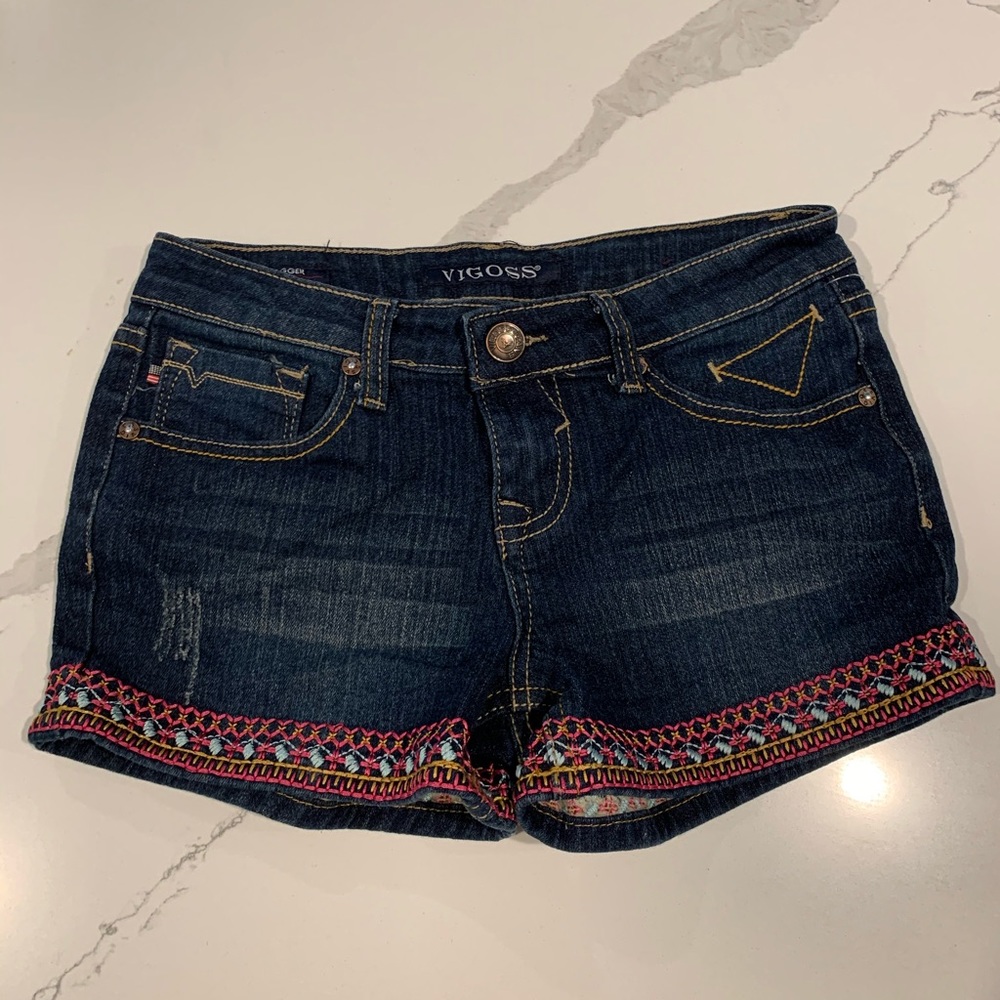 Girls Vigoss Shorts with Aztec pattern on hem